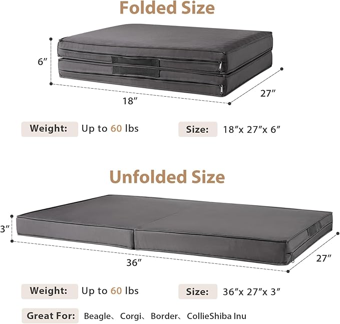 RRPETHOME Waterproof Outdoor Dog Beds Large Sized Dog