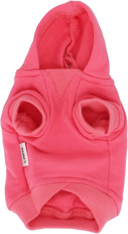 LOPHIPETS Lightweight Cotton Hoodie for Small Dogs – Hooded Sweatshirt for Chihuahuas Puppy and Toy Breeds-Pink/XS