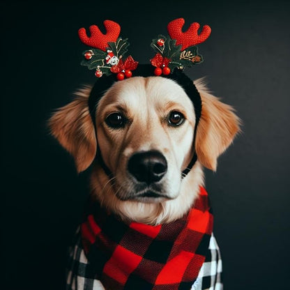 Bubblepup Plaid Dog Bandana 1PC Square