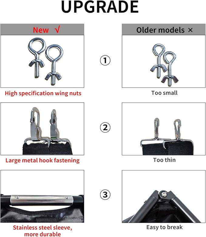 Max Loading 250lbs Large Dog Stretcher with Noiseless Wheels 45x22 Inch