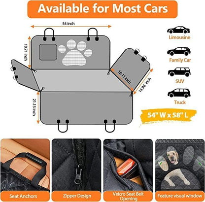 Dog Car Seat Cover for Back Seat