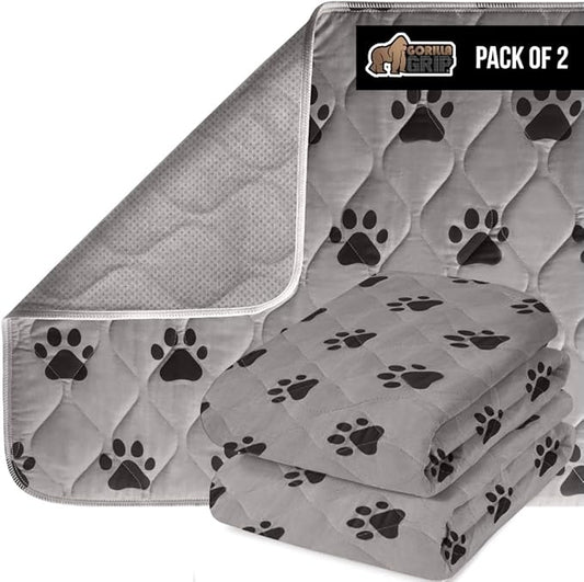 Gorilla Grip Washable Puppy Pads 34x21 Pack 2, Slip