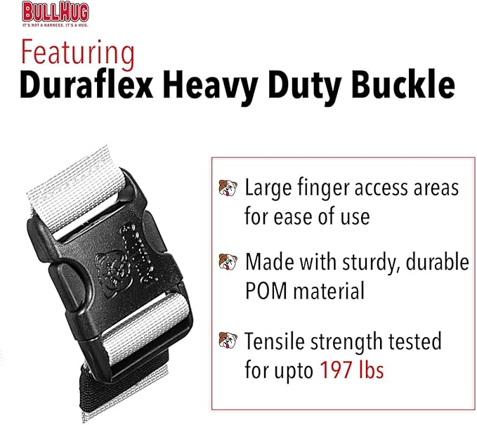 BULLHUG Harness – Made for Larger Chested Dogs Like English Bulldogs