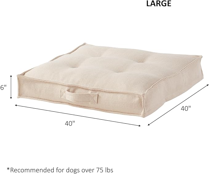 Happy Hounds Milo Square Tufted Pillow Dog Bed (40" x 40")