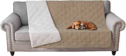 Water Resistant Dog Bed Cover Pet Blanket with Anti-Slip Back for Furniture Bed Couch Sofa (52x82 Inch,Taupe)