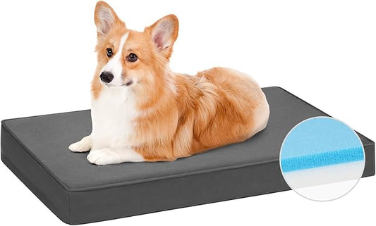 Veehoo Memory Foam Dog Bed for Medium Dogs-Waterproof Dog Bed with Oxford Fabric Surface