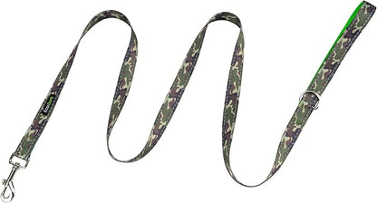 EcoBark Dog Leash - Soft & Reflective Comfort Training Leashes with Padded Handle - Strong Durable Heavy Duty - Training and Pulling for Small, Medium or Large Dogs (Camo)