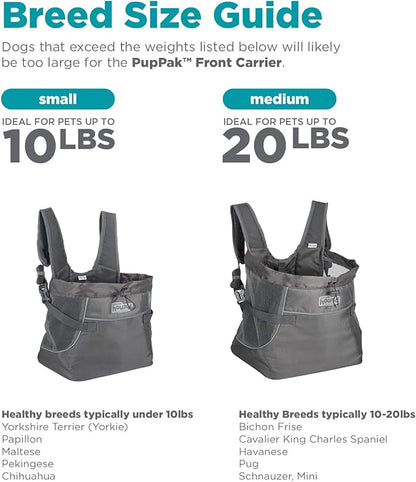 Outward Hound PupPak Dog Front Carrier, Small, Grey