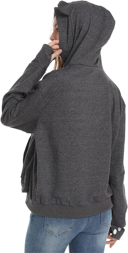 LINYUCHEN Cat Dog Pouch Hoodie Large Pet Pouch