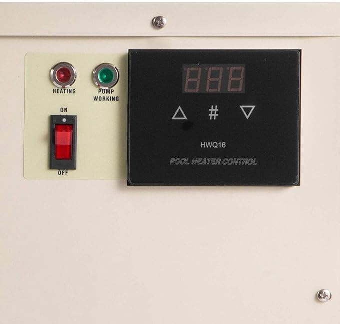 Swimming Pool Heat Pump 5000gallons, Max 40000BTU/hr, Heat Exchanger,240V/60Hz No