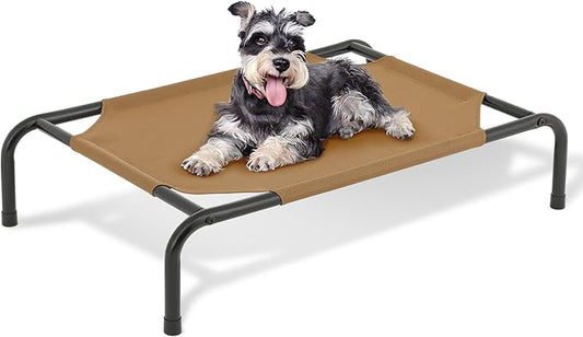 MoNiBloom Elevated Dog Bed Cooling Raised Ped Bed Portable Dog Cot for Camping or Beach 35 Inches