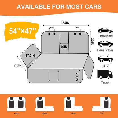 Bench Dog Car Seat Cover for Back Seat 100% Waterproof