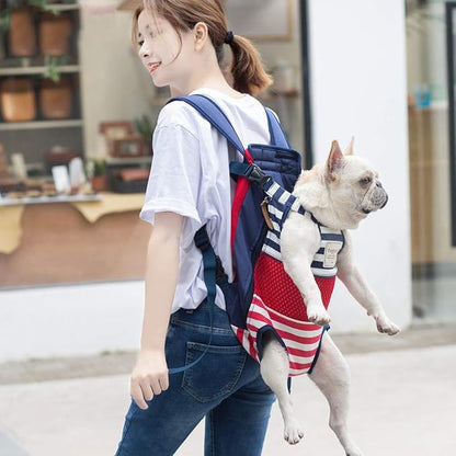 Dog Carrier Backpack, Pet Front Carrier Backpack Legs Out Dog Chest Carrier for Small Medium Dogs, Hands-Free Cat Backpack Carrier Dog Travel Backpack Airline Approved Hiking Bike Motorcycle