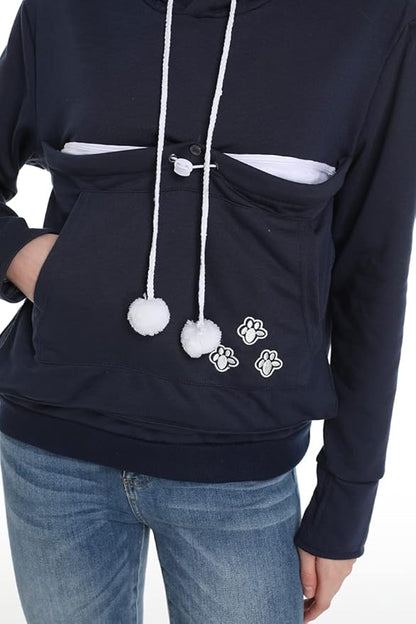 LINYUCHEN Cat Dog Pouch Hoodie Large Pet Pouch