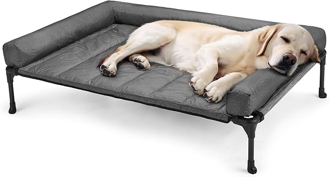 Veehoo Cooling Elevated Dog Bed + Waterproof Removable Pillow-Top Mat