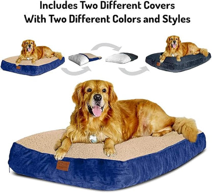 Floppy Dawg Large Dog Bed with Two Removable 2-in-1, Classic 90 Pounds.