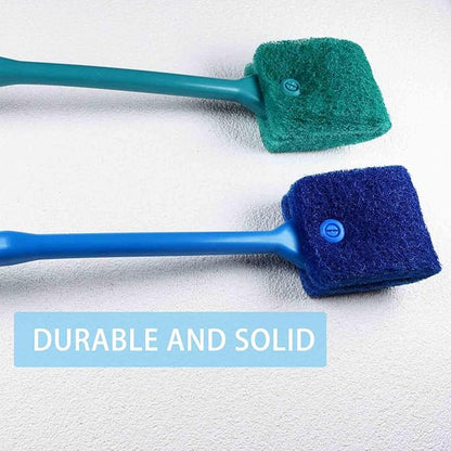 yeencheer 2 Pieces Aquarium Cleaning Brush Fish Tank Cleaning Brush Double-Sided Sponge Brush Long Handle Fish Tank Scrubber for Aquariums and Home