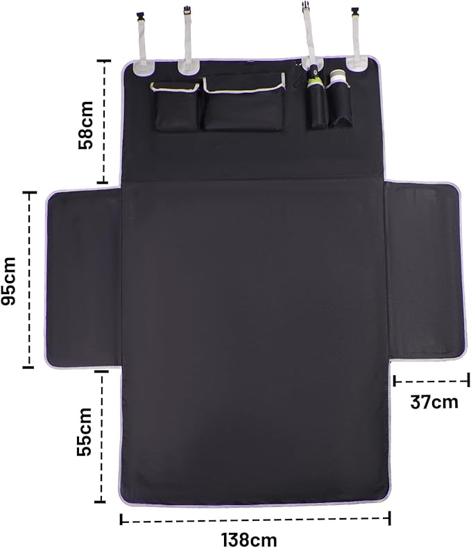 Cargo Cover for SUV Nonslip Waterproof pet Dog Trunk Cargo Liner Size Universal Fit SUV Pet Cargo Cover Liner for Non-Slip