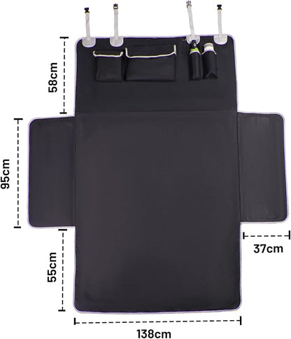 Cargo Cover for SUV Nonslip Waterproof pet Dog Trunk Cargo Liner Size Universal Fit SUV Pet Cargo Cover Liner for Non-Slip