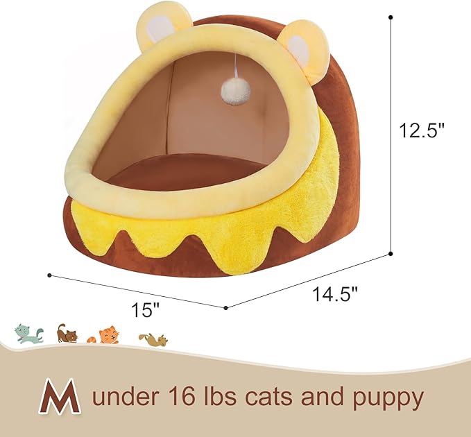 Jiupety Cute Cat Bed Honey Pot 16 Lbs