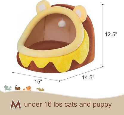 Jiupety Cute Cat Bed Honey Pot 16 Lbs