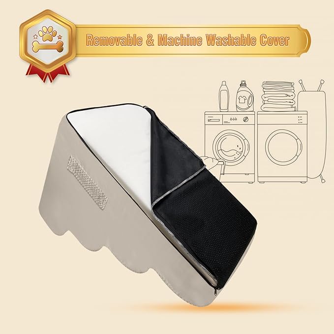 PAWSCART Dog Stairs for Small Dogs 19.6” H 30D Material 4-Step Dog