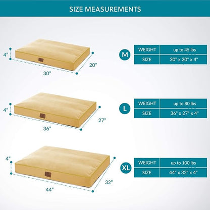 Bedsure Waterproof Dog Beds for Extra Large Dogs 4 inch 100lbs XL