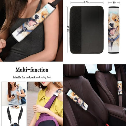 Watercolor Golden Hair 13 PCS Car Accessories Set