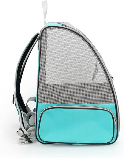 LOLLIMEOW Pet Carrier Backpack for Dogs and Cats,Puppies,Fully Ventilated Mesh,Airline Approved,Designed for Travel, Hiking, Walking & Outdoor Use (Mesh Green-M)