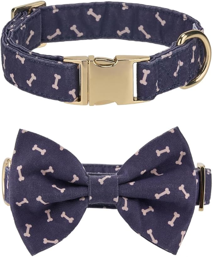 Adjustable Pet Bow Tie and Dog Collar for Small Medium Large Dogs