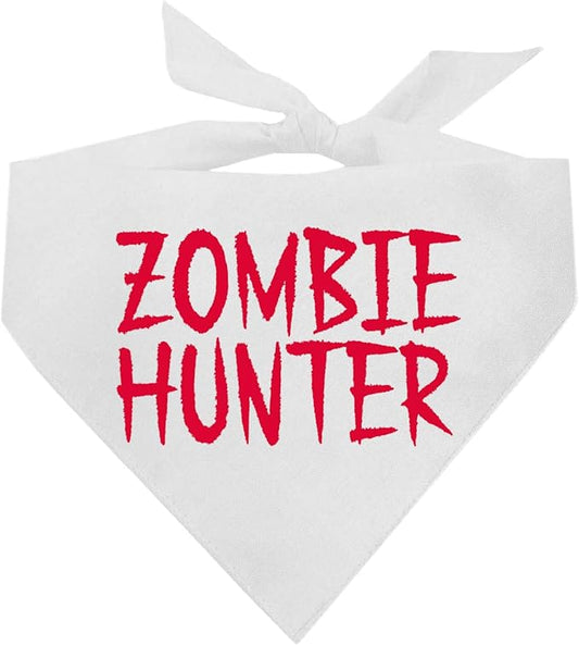 Zombie Hunter Dog Bandana (White, XS 866)