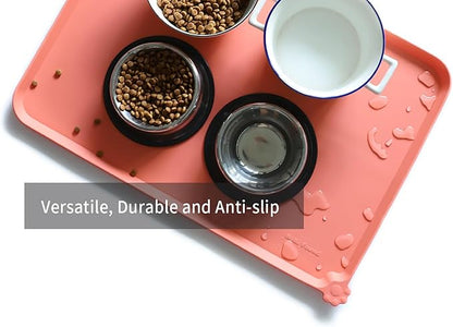 Hoki Found Large Silicone Pet Food Mats Tray