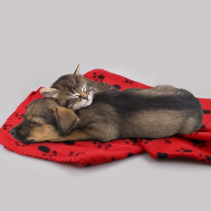 Comsmart Warm Paw Print Blanket/Bed Cover for Dogs and Cats