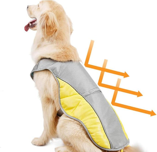 Dog Cooling Vest Harness Outdoor Puppy Cooler Jacket Reflective Safety Sun-proof Pet Hunting Coat 26.8"-32.3"))