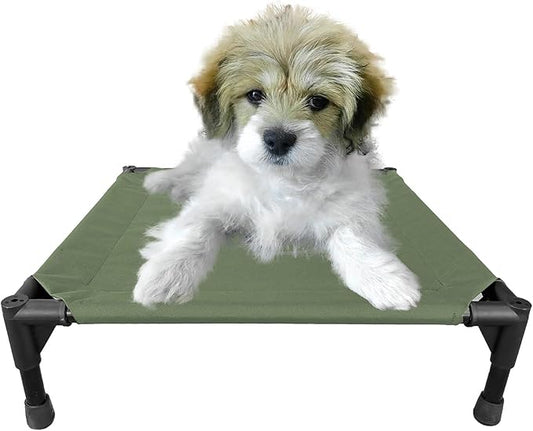 Love&go Elevated Dog Bed with Metal Frame Small-18.5x18.5x5.5 inch)