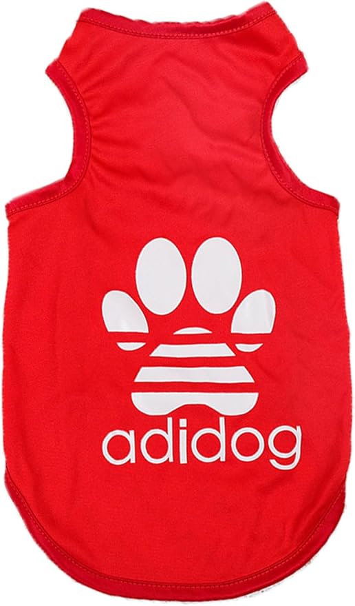 NeVka Dog Shirts Pullover Soft Puppy T-Shirt Small Dogs Red Pet Summer Clothes X-Small