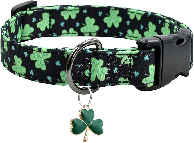 Clover Patterns Dog Collar with Accessories