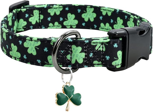 Clover Patterns Dog Collar with Accessories