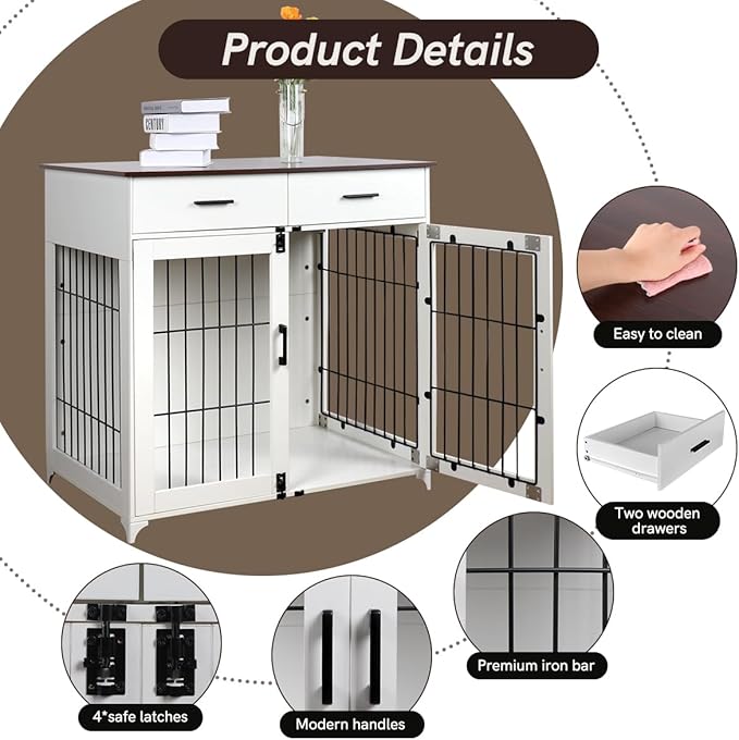 Snowtaros Dog Crate Furniture 36.6 Inch