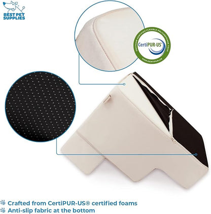 Best Pet Supplies Foldable Foam Pet Steps for Small Dogs and Cats 3-Step