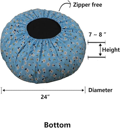 Easy Clean Dog Bed Cover Round Waterproof Preplacement 23 to 24 inch