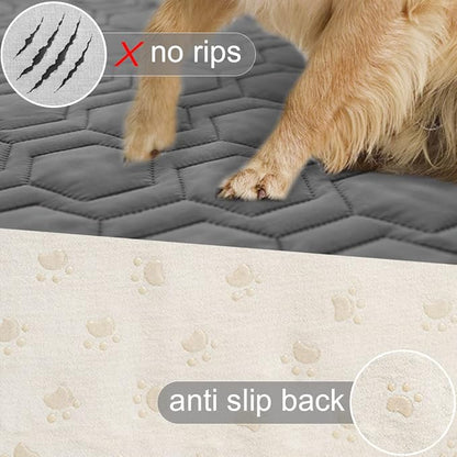 Waterproof and Non-Slip Dog Bed Cover and Pet Blanket Sofa Pet Bed Mat ，car Incontinence Mattress Protectors Furniture Couch Cover for Most Cats Dogs, Pets（82x102-Dark Grey）