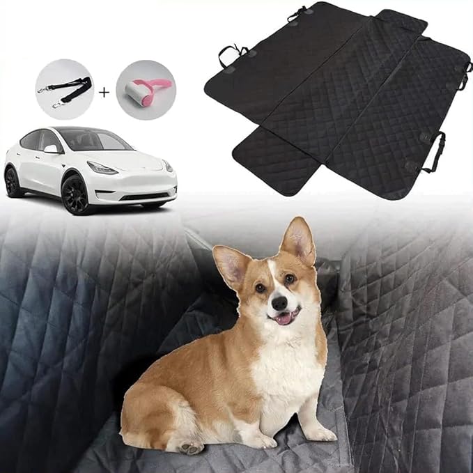 AOSKonology BestEvMod Tesla Model 3 2017-2024 Model Y 2020-2024 Rear Seat Pet Cover 3 Y