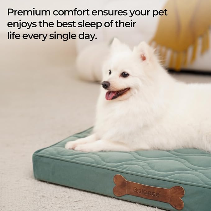 BALANCE Dog Crate Bed，Water-Resistant Orthopedic Dog Beds with Nonskid Bottom