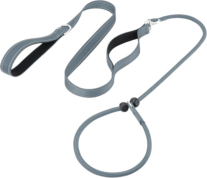 Aiyuda Tangle-Free Slip Lead for Dogs with Padded Traffic Handle 6ft Dog 40 LBS,