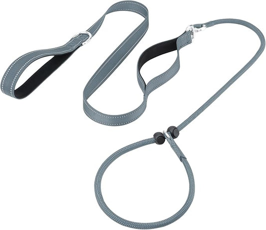 Aiyuda Tangle-Free Slip Lead for Dogs with Padded Traffic Handle 6ft Dog 40 LBS,