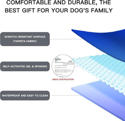 Gel Cooling Mat for Dogs : Outdoor Cooling Pad for Dog (19.6" x 35.4"