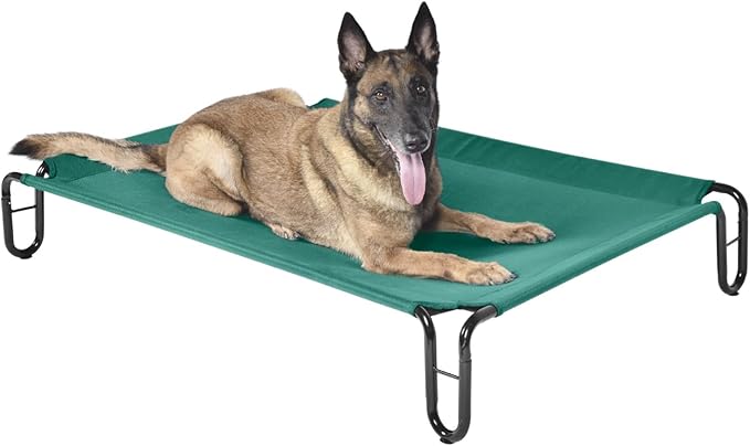pettycare Elevated Outdoor Dog Bed 65 lbs,Green