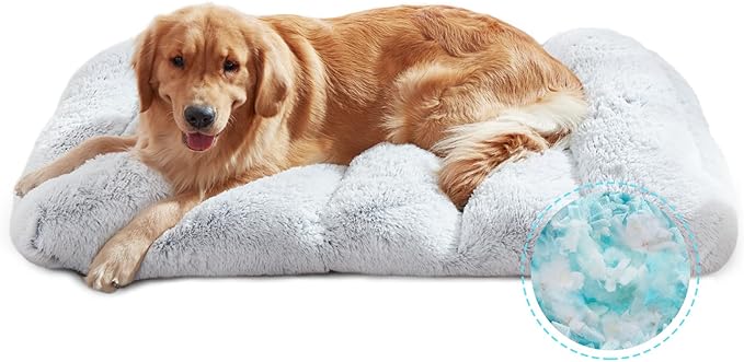 Shredded Memory Foam Fluffy Dog Crate Pad 49"x 35"