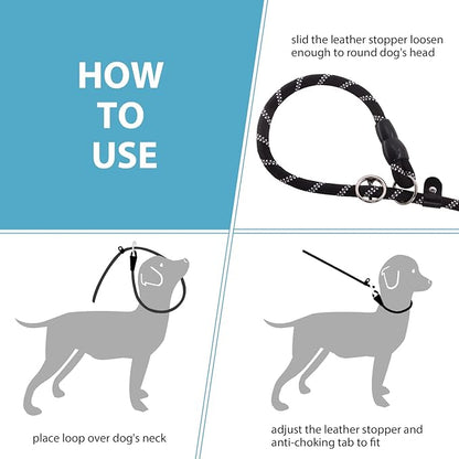 Slip Leads Dog Leash 4/5/6 FT (1/2''- 5FT,